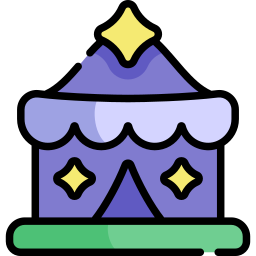 Circus tent icon