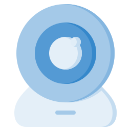 webcam redonda icono