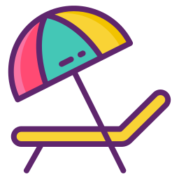 Beach chair icon