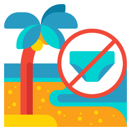 naakt strand icoon