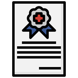 Медицинский сертификат иконка