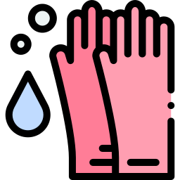 guantes de limpieza icono
