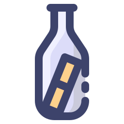 mensaje en una botella icono