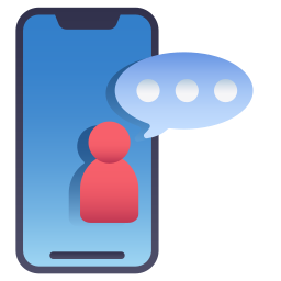 mobiel chatten icoon