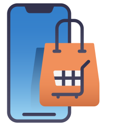 Mobile shopping icon