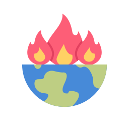 Global warming icon