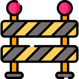 Road barrier icon