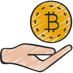 dar bitcoins icono