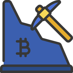 minería bitcoin icono