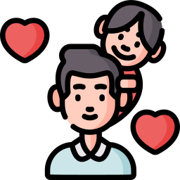 Father and daughter icon