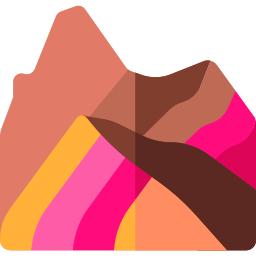 montaña arcoiris icono