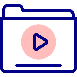 carpeta de video icono