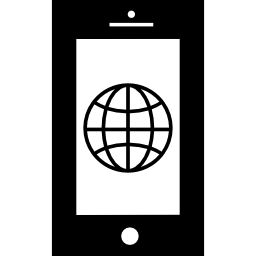 Earth grid symbol on digital tool icon