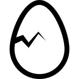 huevo con una grieta icono
