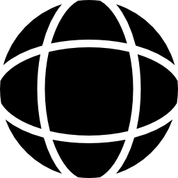 Earth grid circular symbol variant icon