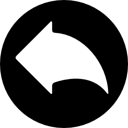 pijl-links variant in een cirkel icoon