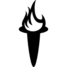 Flames on torch icon
