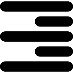 symbol interfejsu wyrównania akapitu do lewej ikona