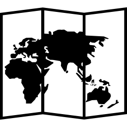 aarde kaart papier icoon