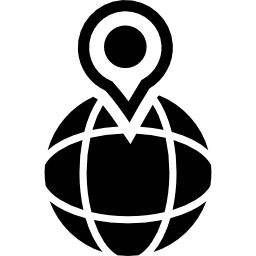 Сетка Земли со знаком заполнителя иконка