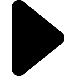 punta di freccia destra forma triangolare nera icona