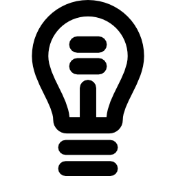 simbolo della lampadina icona