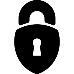 Triangular padlock shape for lock security interface symbol icon