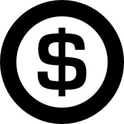symbole de pièce de monnaie dollar Icône