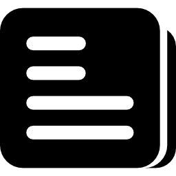 symbole carré arrondi de documents Icône