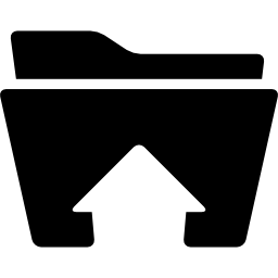 Upload folder interface symbol icon