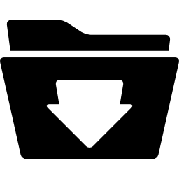 Download folder interface symbol icon