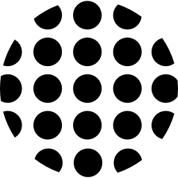 forma circular de puntos icono