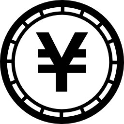 Money yen coin icon