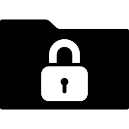 Lock folder interface symbol icon