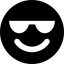Smile face with sunglasses icon