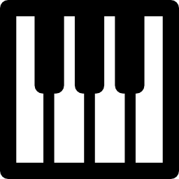 Piano square symbol icon