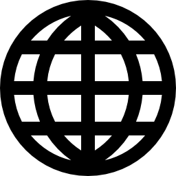 Global interface symbol of Earth grid icon