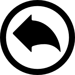 flecha hacia la izquierda en un círculo icono