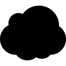 Dark cloud shape icon