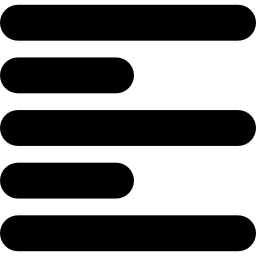 symbol wyrównania akapitu do lewej dla interfejsu ikona