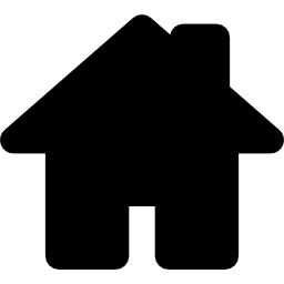 House black shape for home interface symbol icon