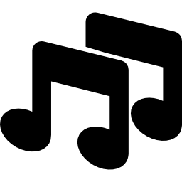 muzieknoten ondertekenen icoon
