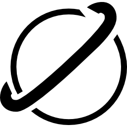 saturn planet symbol variante icon