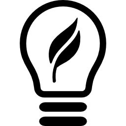 symbole d'ampoule écologique Icône
