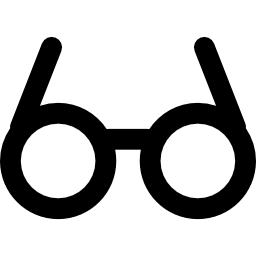 occhiali da vista di forma circolare icona
