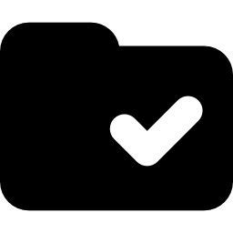 Folder check symbol icon