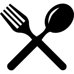 Cutlery cross couple of fork and spoon icon