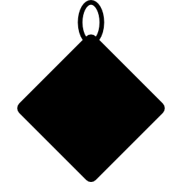 Cloth for kitchen rotated square or label for commerce icon