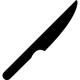 Knife silhouette in diagonal position icon