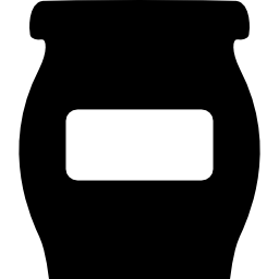 Чаша или фляга с пустой этикеткой для кухни для хранения продуктов иконка